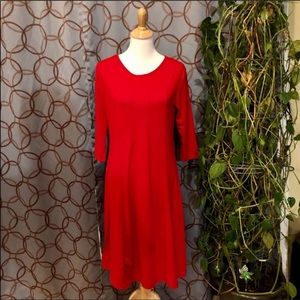 Red Scoop Neck T-Shirt Like Dress Size Medium